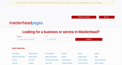 Desktop Screenshot of maidenheadpages.co.uk